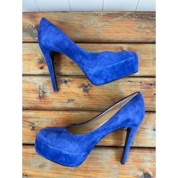 Diane Von Furstenberg Womens Blue Renee‎ Suede Pumps Size 7.5 $298.00 - Picture 5 of 10